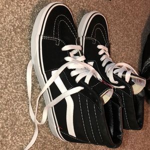 Black with white stripe vans